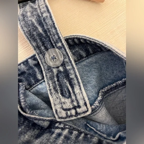 Gap Dress - Women's XS Extra Small Denim Blue Jean - Patchwork Sundress Mini - Picture 7 of 10